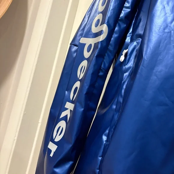 Woodpecker Men’s Wind Shell Flash Blue Jacket Hooded Zip Up Brand New NWT - Picture 8 of 13